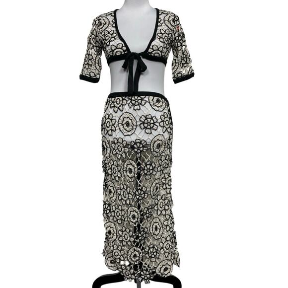 NWT - For Love & Lemons Sofia Crochet Skirt - Picture 2 of 7